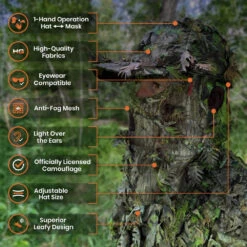 QuikCamo 2-in-1 FRONT Leafy Face Mask & Camo Hat -Richardson US Shop 114807534 42813.1682969746