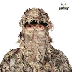 QuikCamo 2-in-1 FRONT Leafy Face Mask & Camo Hat