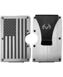 Realtree RFID Blocking Aluminum Flag Logo Wallet