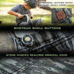 Bone Collector Kids BC Raskulls Camo Twill Bib Overall -Richardson US Shop BC Info 01211.1636072119