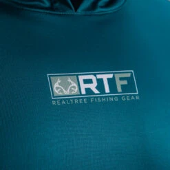 Realtree Men's RTF Blue Hooded Long Sleeve Performance Shirt -Richardson US Shop Blue Mens Long Sleeve Hooded Shirt logo 24370.1656340174