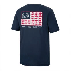 Realtree Men's Salt & Stripes Fishing Performance Short Sleeve Shirt -Richardson US Shop C11086 NV Back 08124.1677251619