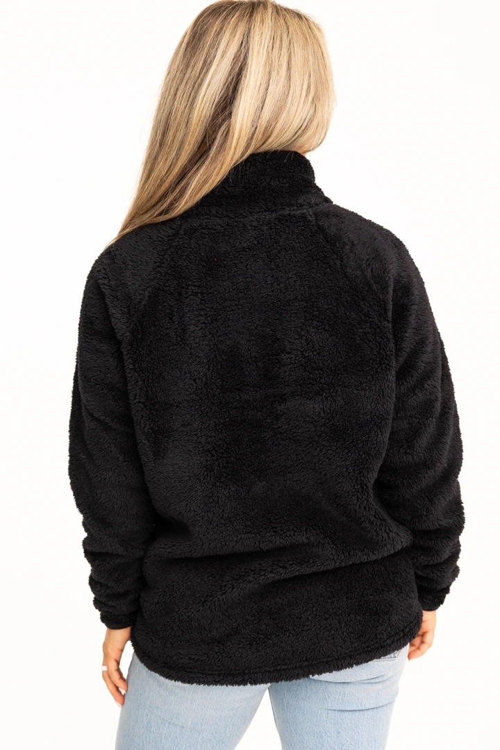 Realtree Women's Jolene Black Sherpa 1/4 Zip Pullover 5 Realtree Women's Jolene Black Sherpa 1/4 Zip Pullover - Image 5