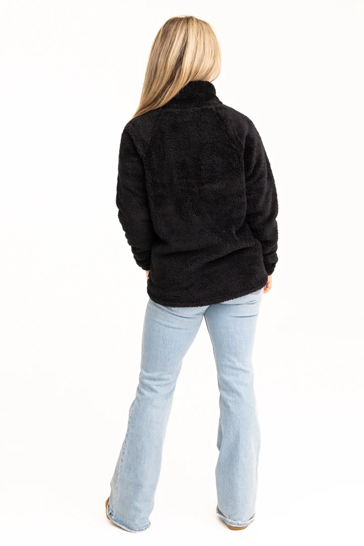 Realtree Women's Jolene Black Sherpa 1/4 Zip Pullover 6 Realtree Women's Jolene Black Sherpa 1/4 Zip Pullover - Image 6