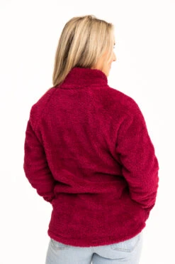 Realtree Women's Jolene Purple Sherpa 1/4 Zip Pullover -Richardson US Shop C30384 PL BACK 44599.1693240732