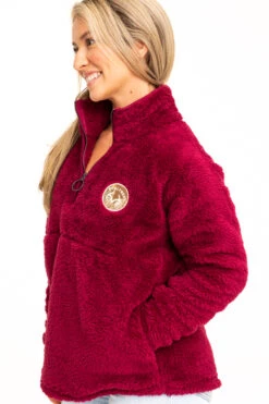 Realtree Women's Jolene Purple Sherpa 1/4 Zip Pullover -Richardson US Shop C30384 PL SIDE 37022.1693240732