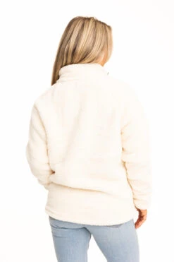 Realtree Women's Jolene Gray Sherpa 1/4 Zip Pullover -Richardson US Shop C30384 TN BACK 83890.1693240774