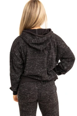 Realtree Women's  Applejack Black Speckled Fleece Hoodie -Richardson US Shop C30385 BK BACK 33809.1693237310