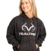 Realtree Women's  Applejack Black Speckled Fleece Hoodie