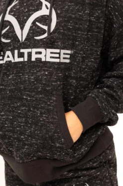 Realtree Women's  Applejack Black Speckled Fleece Hoodie -Richardson US Shop C30385 BK POCKETS 58336.1693237310