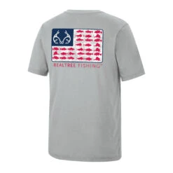 Realtree Men's Salt & Stripes Fishing Performance Short Sleeve Shirt -Richardson US Shop CS11086 GY Back 16684.1675277585