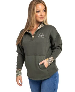 Realtree Women's Aspen 1/4 Snap Fleece Pullover