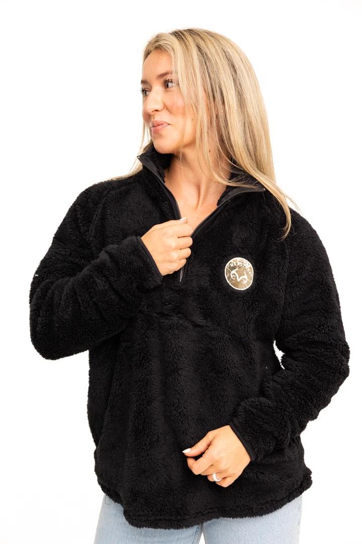 Realtree Women's Jolene Black Sherpa 1/4 Zip Pullover 2 Realtree Women's Jolene Black Sherpa 1/4 Zip Pullover - Image 2