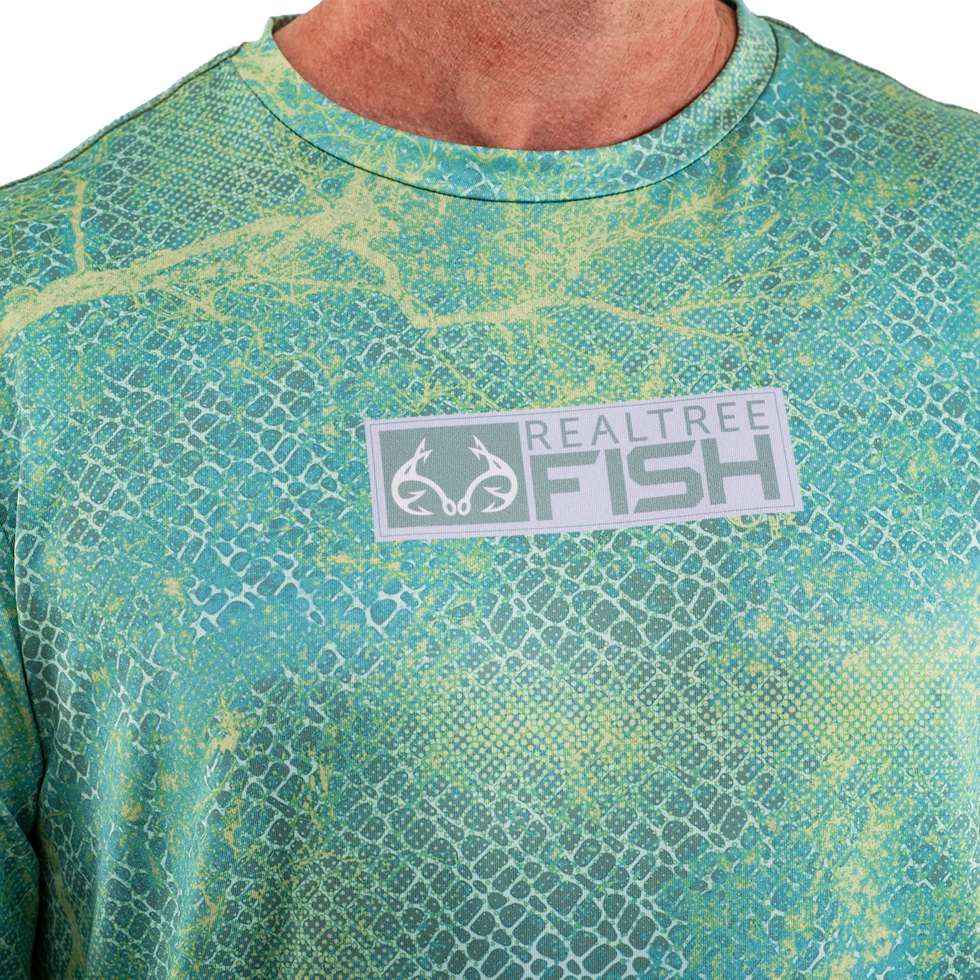 Realtree Men's RTF Mako Green Long Sleeve Performance Shirt 3 Realtree Men's RTF Mako Green Long Sleeve Performance Shirt - Image 3