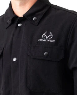 Realtree Men's Pro Staff Snap Down Shirt Jacket -Richardson US Shop PR328 BK LOGO 18306.1684270349