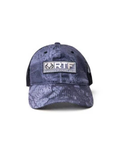 Realtree Fishing Mesh Back Black Hat | WAV3 -Richardson US Shop RF252318 BK FRONT IMAGE.JPG 37269.1682520106