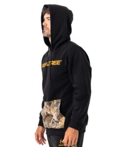 Realtree Men's  Black Fleece Camo Pocket Hoodie | EDGE -Richardson US Shop RO500 BK HOODIE 09868.1684250856