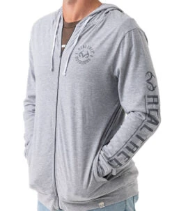 Realtree Men's Locals Only Hooded Full Zip Jacket -Richardson US Shop RO553 GY POCKETS 52979.1684271271
