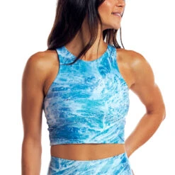 Realtree Women's Midi Tank Sports Bra | Aspect -Richardson US Shop Realtree Aspect Fishing Tank in Blue 03361.1683038021