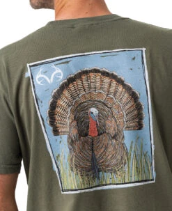 Realtree Comfort Colors Turkey Men's Green Shirt -Richardson US Shop TK101 GR BACK GRAPHIC 76134.1684271862