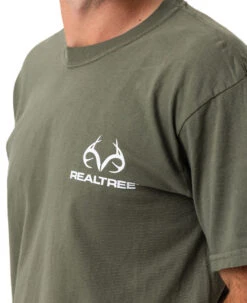 Realtree Comfort Colors Turkey Men's Green Shirt -Richardson US Shop TK101 GR LOGO FRONT 96258.1684271862