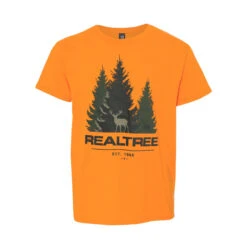 Realtree Kids Pine Deer Orange Short Sleeve Shirt