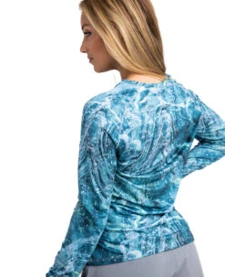 Realtree Fishing Long Sleeve Performance Women's Green Raglan Shirt | COV3 -Richardson US Shop W106 CG BACK.JPG 82720.1692709791