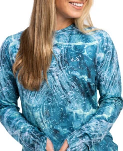 Realtree Fishing Long Sleeve Performance Women's Green Raglan Shirt | COV3 -Richardson US Shop W106 CG LOGO.JPG 50926.1692709791