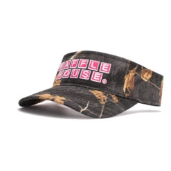 Waffle House Women's Black Visor With Pink Logo | Xtra