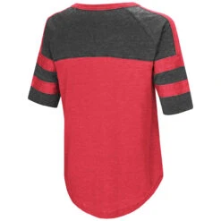 Realtree Women's  Double Stripe Burnout Shirt -Richardson US Shop Womens Double Stripe Burnout Short Sleeve Shirt red back 80475.1560870957