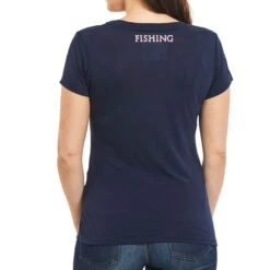 Realtree Women's Dual Blend V-neck Shirt -Richardson US Shop Womens Dual Blend V neck Shirt Navy back 99520.1682541539