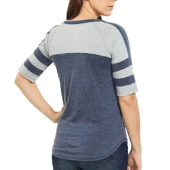 Realtree Women's  Double Stripe Burnout Shirt -Richardson US Shop Womens Double Stripe Burnout Shirt navy back 45534.1560871015