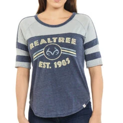 Realtree Women's  Double Stripe Burnout Shirt -Richardson US Shop Womens Double Stripe Burnout Shirt navy 35083.1560871010