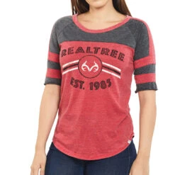 Realtree Women's  Double Stripe Burnout Shirt